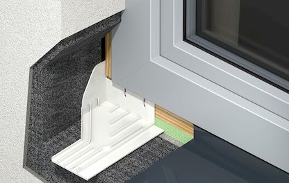 Venkovní parapety a jejich napojení na fasádu, zateplovací systém
